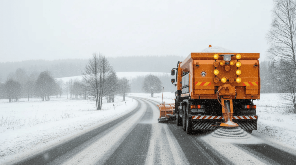camion de sel de déneigement